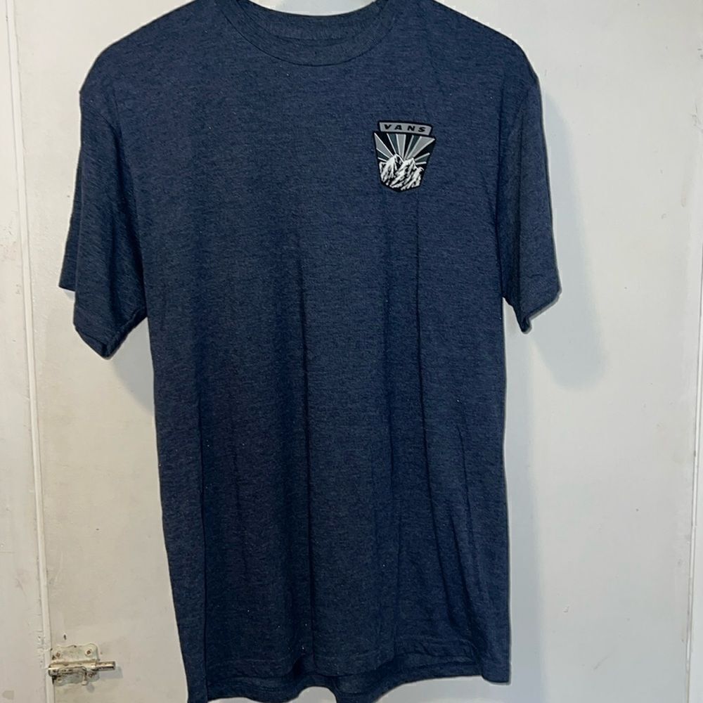 VANS Super Soft Navy Blue Mountain Logo Short Sleeve T shirt-M